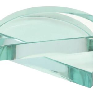Semicircular glass block